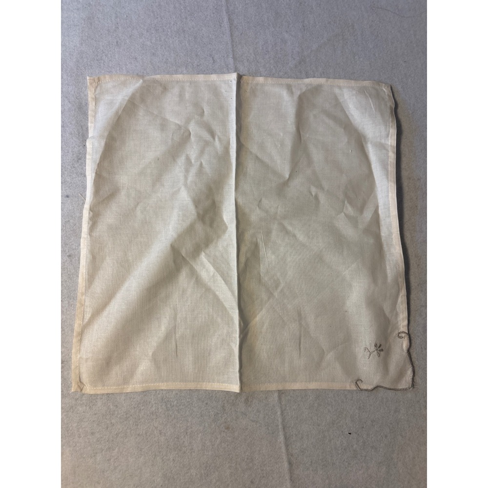 Unbranded Cloth Napkins Unisex 15x15 Cream ‎ Vintage Embroidered Linen 8pc